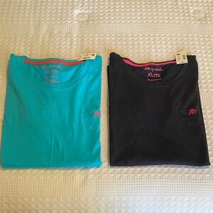 Aeropostale juniors XL Teal and Black Short Sleeve Pocket Tees